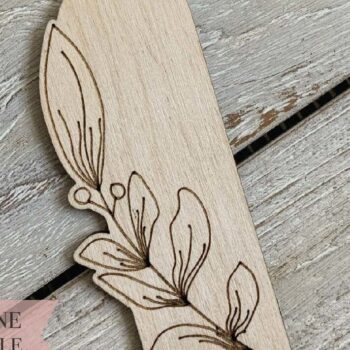 Intra απο ξύλο plywood 3mm-4mm πάχος - Floral Bookmark Δίασταση 20x20 cm INTRAFABR-71614356 - Image 4