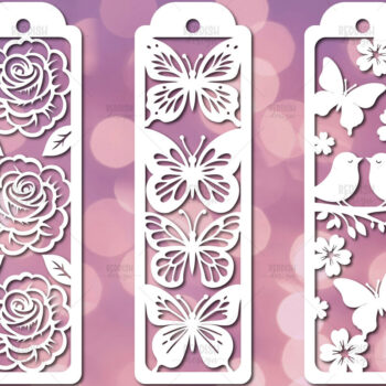 Intra απο ξύλο plywood 3mm-4mm πάχος - Floral σελιδοδείκτες Paper Cut  Δίασταση 7x7 cm INTRAFABR-114694298 - Image 1