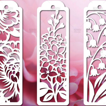 Intra απο ξύλο plywood 3mm-4mm πάχος - Floral σελιδοδείκτες Paper Cut Δίασταση 7x7 cm INTRAFABR-114694370 - Image 1