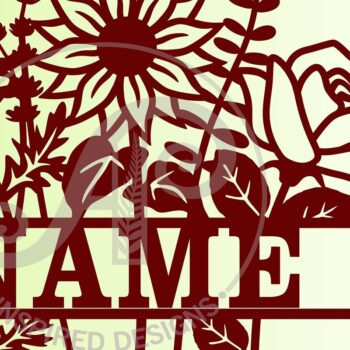 Intra απο ξύλο plywood 3mm-4mm πάχος - Ανθοδέσμη λουλουδιών Σήμα ονόματος Cut Δίασταση 30x20 cm INTRAFABR-65538551 - Image 2