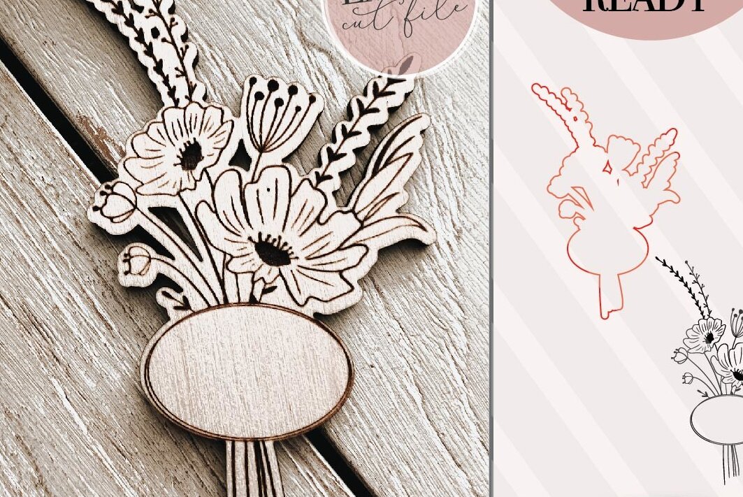 Intra απο ξύλο plywood 3mm-4mm πάχος - Ανθοδέσμη  Δίασταση 6x6 cm INTRAFABR-70851688