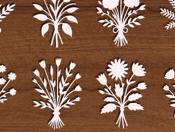 Intra απο ξύλο plywood 3mm-4mm πάχος - Floral Bouquet Cut Mega Bundle 1612 Δίασταση 20x20 cm INTRAFABR-122153033 - Image 1