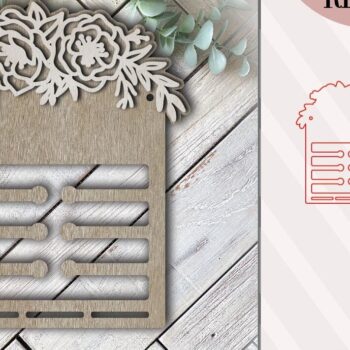 Intra απο ξύλο plywood 3mm-4mm πάχος - Floral Bow Holder Δίασταση 30x20 cm INTRAFABR-74745111 - Image 1