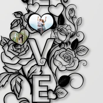 Intra απο ξύλο plywood 3mm-4mm πάχος - Floral Bundle Love Mom Dad Family Home Δίασταση 20x25 cm INTRAFABR-35391921 - Image 3