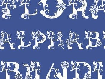 Intra απο ξύλο plywood 3mm-4mm πάχος - Πακέτο floral Butterfly Alphabet a έως Z Δίασταση 30x20 cm INTRAFABR-36179041 - Image 1