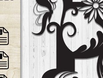 Intra απο ξύλο plywood 3mm-4mm πάχος - Πακέτο floral Butterfly Alphabet a έως Z Δίασταση 30x20 cm INTRAFABR-36179041 - Image 4