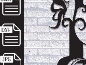 Intra απο ξύλο plywood 3mm-4mm πάχος - Πακέτο floral Butterfly Alphabet a έως Z Δίασταση 30x20 cm INTRAFABR-36179041 - Image 5