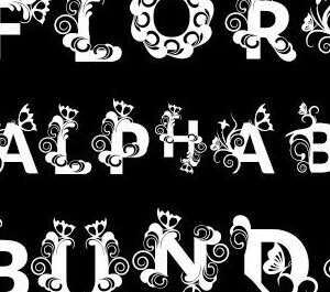 Intra απο ξύλο plywood 3mm-4mm πάχος - Πακέτο floral Butterfly Alphabet a έως Z Δίασταση 30x20 cm INTRAFABR-36179024