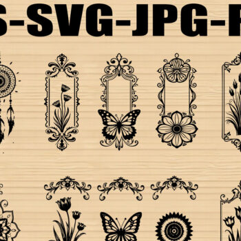 Intra απο ξύλο plywood 3mm-4mm πάχος - Floral Πλαίσιο Πεταλούδας Σετ Laser Cut Δίασταση 4x4 cm INTRAFABR-123769334 - Image 1