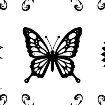 Intra απο ξύλο plywood 3mm-4mm πάχος - Floral Πλαίσιο Πεταλούδας Σετ Laser Cut Δίασταση 4x4 cm INTRAFABR-123769334 - Image 3