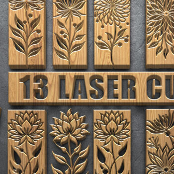 Intra απο ξύλο plywood 3mm-4mm πάχος - Πακέτο  Laser Floral & Butterfly Δίασταση 3600x5400 cm INTRAFABR-121882537 - Image 1