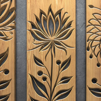 Intra απο ξύλο plywood 3mm-4mm πάχος - Πακέτο  Laser Floral & Butterfly Δίασταση 3600x5400 cm INTRAFABR-121882537 - Image 3