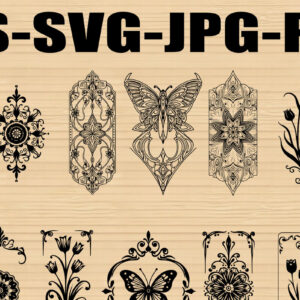 Intra απο ξύλο plywood 3mm-4mm πάχος - Σετ στολίδι με φλοράλ πεταλούδα Δίασταση 6x6 cm INTRAFABR-123769005