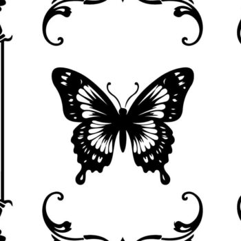 Intra απο ξύλο plywood 3mm-4mm πάχος - Σετ στολίδι με φλοράλ πεταλούδα Δίασταση 6x6 cm INTRAFABR-123769005 - Image 3