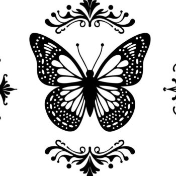 Intra απο ξύλο plywood 3mm-4mm πάχος - Σετ στολίδι με φλοράλ πεταλούδα Δίασταση 6x6 cm INTRAFABR-123769005 - Image 6