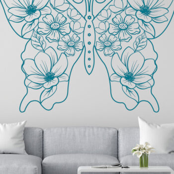 Intra απο ξύλο plywood 3mm-4mm πάχος - Floral Butterfly Paper Cut Design 1 Δίασταση 20x20 cm INTRAFABR-90496889 - Image 3