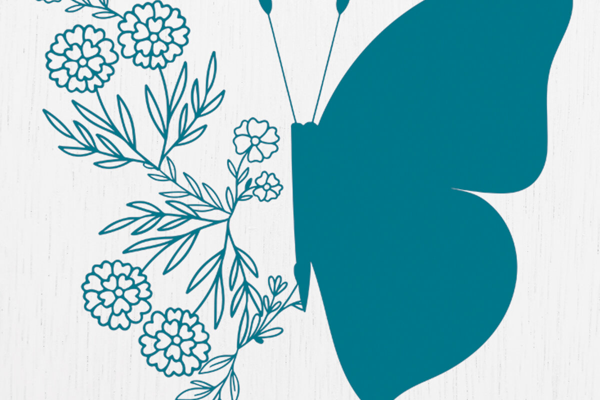 Intra απο ξύλο plywood 3mm-4mm πάχος - Floral Butterfly Paper Cut  Design 10 Δίασταση 20x20 cm INTRAFABR-91736742