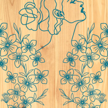 Intra απο ξύλο plywood 3mm-4mm πάχος - Floral Butterfly Paper Cut  Design 3 Δίασταση 20x20 cm INTRAFABR-90497265 - Image 1