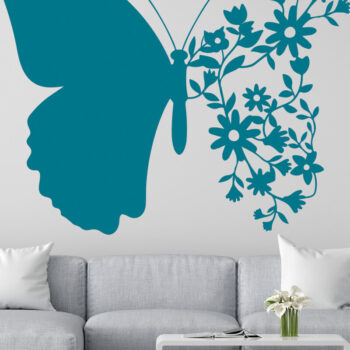 Intra απο ξύλο plywood 3mm-4mm πάχος - Floral Butterfly Paper Cut Design 4 Δίασταση 20x20 cm INTRAFABR-90571507 - Image 3