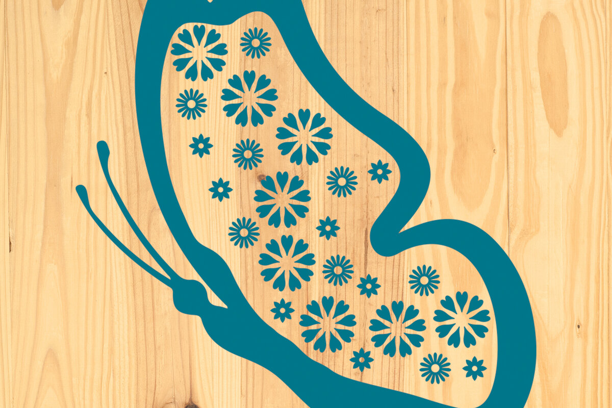 Intra απο ξύλο plywood 3mm-4mm πάχος - Floral Butterfly Paper Cut  Design 6 Δίασταση 20x20 cm INTRAFABR-90571589