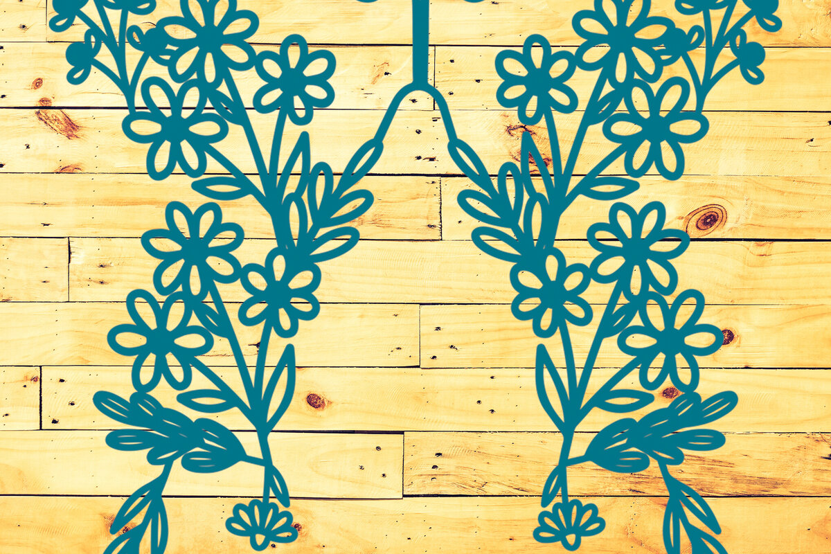 Intra απο ξύλο plywood 3mm-4mm πάχος - Floral Butterfly Paper Cut  Design 6 Δίασταση 20x20 cm INTRAFABR-90571544