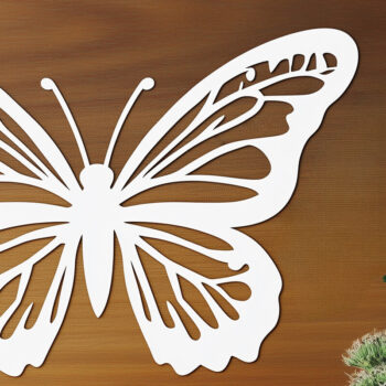 Intra απο ξύλο plywood 3mm-4mm πάχος - Floral Butterfly Paper Cut   Δίασταση 4x4 cm INTRAFABR-111543646 - Image 1