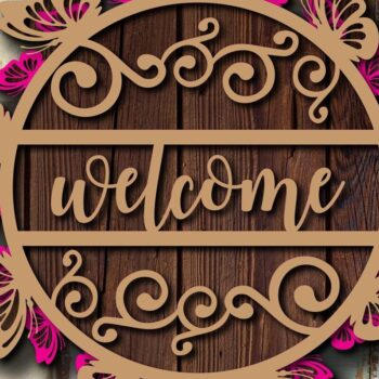 Intra απο ξύλο plywood 3mm-4mm πάχος - Floral Πεταλούδα στρογγυλή δέσμη πινακίδων ξύλου Δίασταση 30x20 cm INTRAFABR-31840440 - Image 3