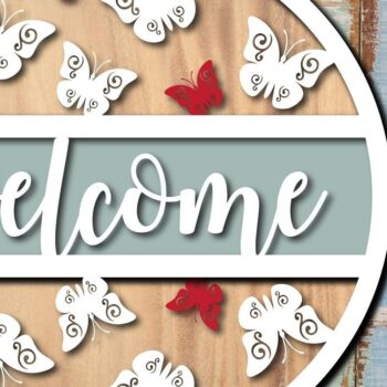 Intra απο ξύλο plywood 3mm-4mm πάχος - Floral Πεταλούδα στρογγυλή δέσμη πινακίδων ξύλου Δίασταση 30x20 cm INTRAFABR-31840440 - Image 5