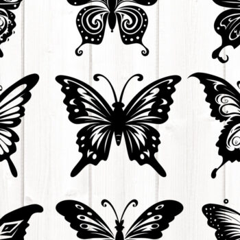 Intra απο ξύλο plywood 3mm-4mm πάχος - Floral Butterfly Πακέτο Δίασταση 30x30 cm INTRAFABR-94355714 - Image 2