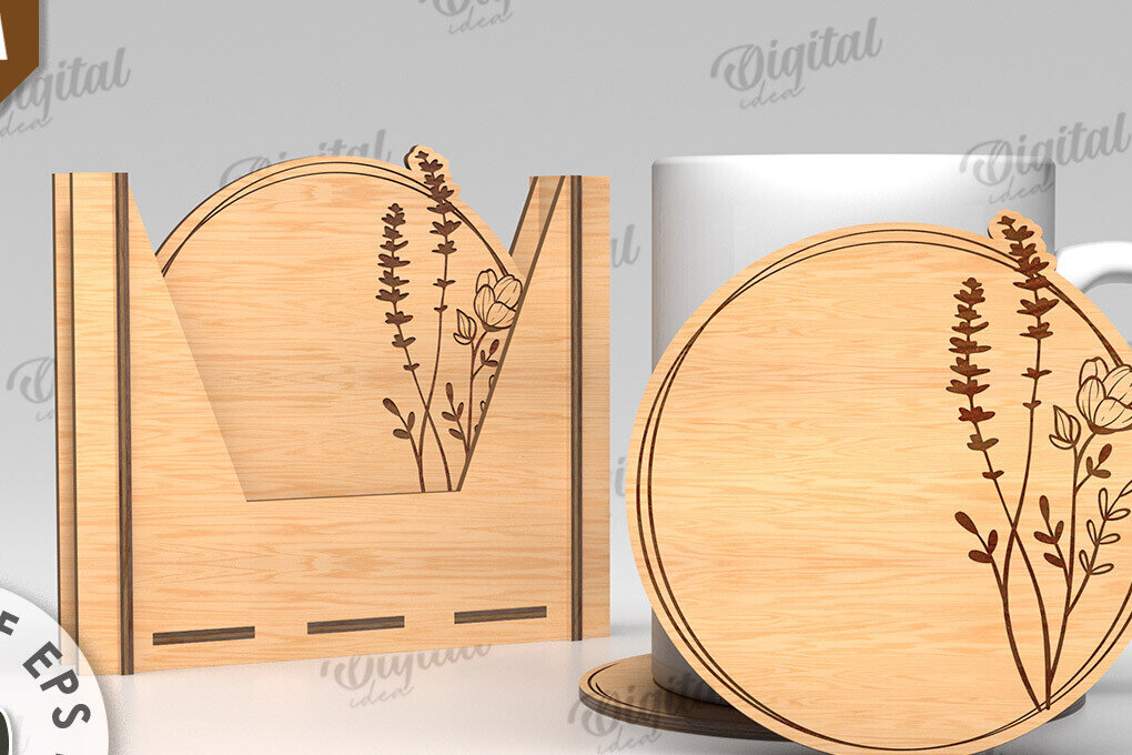 Intra απο ξύλο plywood 3mm-4mm πάχος - Σουβέρ λουλουδιών με κουτί αποθήκευσης Δίασταση 30x20 cm INTRAFABR-118908261