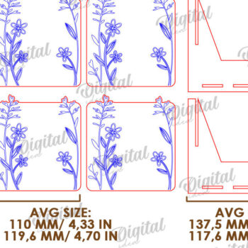 Intra απο ξύλο plywood 3mm-4mm πάχος - Σουβέρ λουλουδιών με κουτί αποθήκευσης Δίασταση 30x20 cm INTRAFABR-118908281 - Image 2