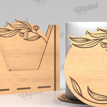 Intra απο ξύλο plywood 3mm-4mm πάχος - Σουβέρ λουλουδιών με κουτί αποθήκευσης Δίασταση 30x20 cm INTRAFABR-118908313 - Image 1