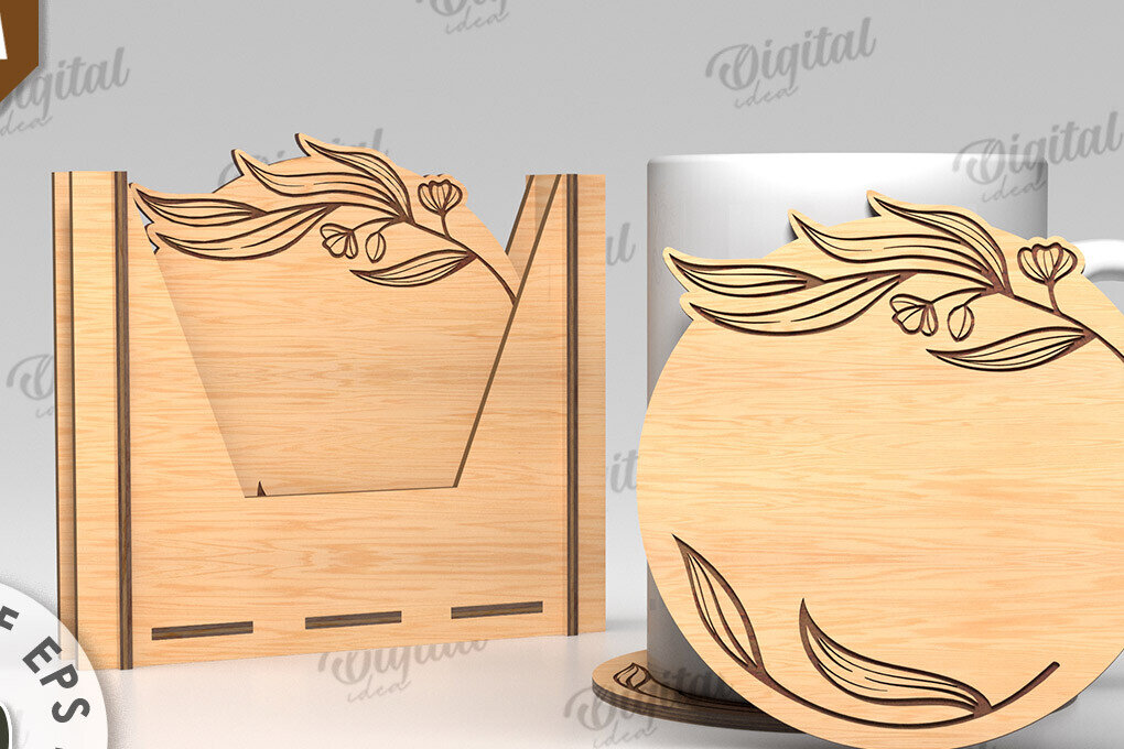 Intra απο ξύλο plywood 3mm-4mm πάχος - Σουβέρ λουλουδιών με κουτί αποθήκευσης Δίασταση 30x20 cm INTRAFABR-118908313