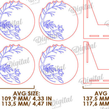 Intra απο ξύλο plywood 3mm-4mm πάχος - Σουβέρ λουλουδιών με κουτί αποθήκευσης Δίασταση 30x20 cm INTRAFABR-118907917 - Image 3