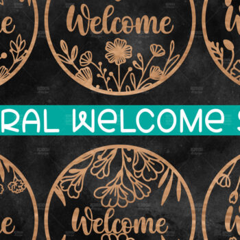 Intra απο ξύλο plywood 3mm-4mm πάχος - Floral κρεμάστρα πόρτας στρογγυλή πινακίδα Δίασταση 30x20 cm INTRAFABR-117355516 - Image 1