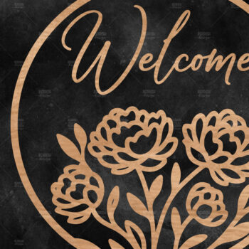 Intra απο ξύλο plywood 3mm-4mm πάχος - Floral κρεμάστρα πόρτας Δίασταση 30x20 cm INTRAFABR-115883230 - Image 1