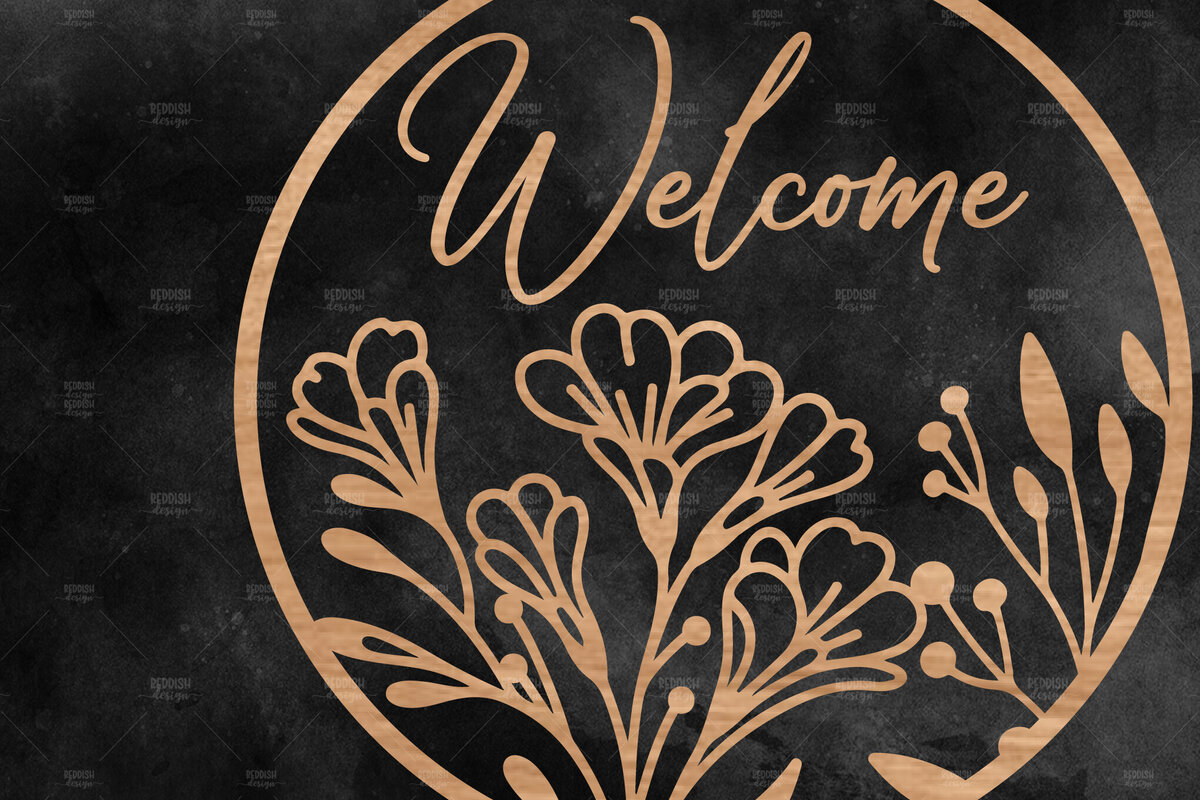 Intra απο ξύλο plywood 3mm-4mm πάχος - Floral κρεμάστρα πόρτας  Δίασταση 30x20 cm INTRAFABR-115883314