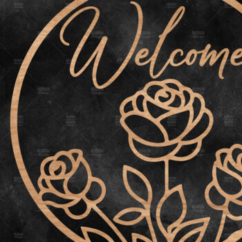 Intra απο ξύλο plywood 3mm-4mm πάχος - Floral κρεμάστρα πόρτας Δίασταση 30x20 cm INTRAFABR-115883348 - Image 1