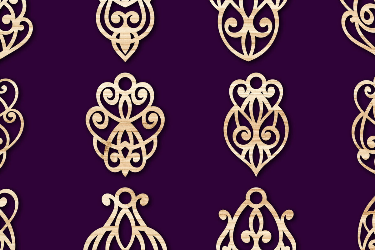 Intra απο ξύλο plywood 3mm-4mm πάχος - Σκουλαρίκια με λουλούδια με Laser Cut  Δίασταση 3x3 cm INTRAFABR-78341954