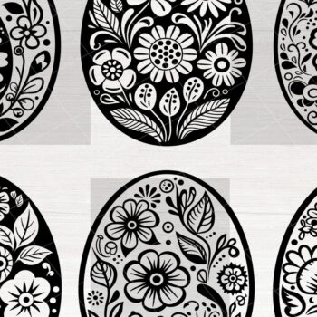 Intra απο ξύλο plywood 3mm-4mm πάχος - Floral Πασχαλινό Αυγό , Λουλούδι Πασχαλινό Αυγό Δίασταση 30x30 cm INTRAFABR-88659860 - Image 2