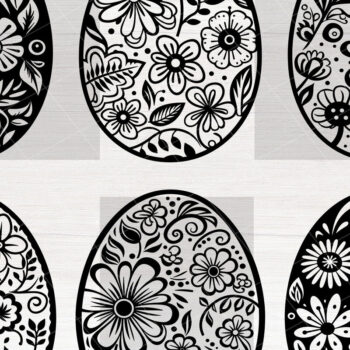 Intra απο ξύλο plywood 3mm-4mm πάχος - Floral Πασχαλινό Αυγό , Λουλούδι Πασχαλινό Αυγό Δίασταση 30x30 cm INTRAFABR-88659860 - Image 3