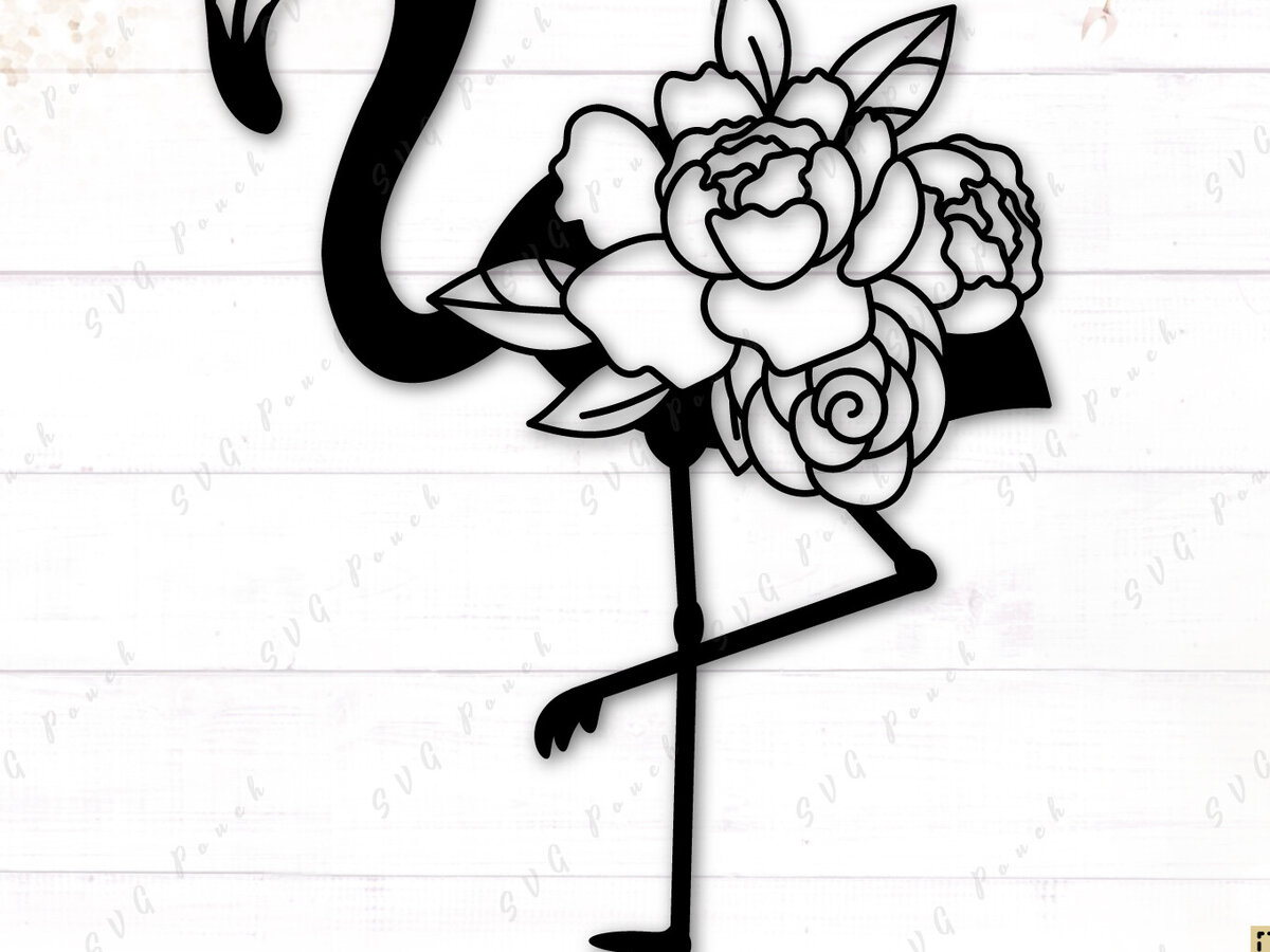 Intra απο ξύλο plywood 3mm-4mm πάχος - Floral Flamingo  Δίασταση 30x20 cm INTRAFABR-117721759