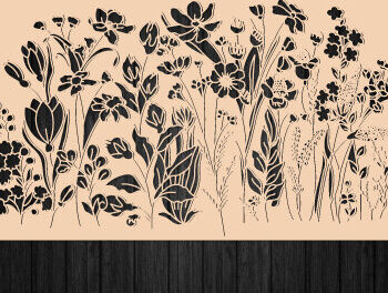 Intra απο ξύλο plywood 3mm-4mm πάχος - Floral Garden Art Design 986 Δίασταση 40x50 cm INTRAFABR-80789749 - Image 2