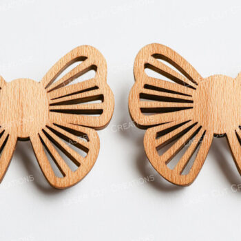 Intra απο ξύλο plywood 3mm-4mm πάχος - Σκουλαρίκι με λουλούδια & γεωμετρικά Δίασταση 3x3 cm INTRAFABR-124957906 - Image 13