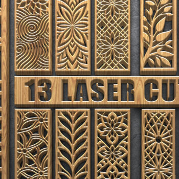 Intra απο ξύλο plywood 3mm-4mm πάχος - Floral & γεωμετρικά πάνελ οθόνης Δίασταση 3600x5400 cm INTRAFABR-122880829 - Image 1