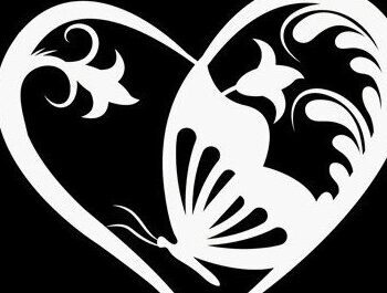 Intra απο ξύλο plywood 3mm-4mm πάχος - Floral Heart Butterfly Cut Laser Δίασταση 20x20 cm INTRAFABR-35025068 - Image 3