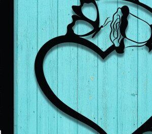 Intra απο ξύλο plywood 3mm-4mm πάχος - Floral Heart Butterfly Cut Laser Δίασταση 20x20 cm INTRAFABR-35025110