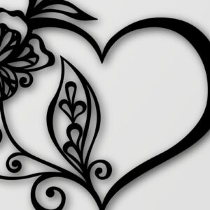 Intra απο ξύλο plywood 3mm-4mm πάχος - Floral Heart Butterfly  #2 Δίασταση 40x50 cm INTRAFABR-33778748