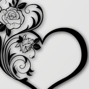 Intra απο ξύλο plywood 3mm-4mm πάχος - Floral Heart Butterfly  Δίασταση 40x50 cm INTRAFABR-33627694