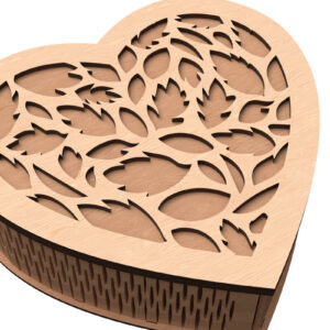 Intra απο ξύλο plywood 3mm-4mm πάχος - Floral Heart Box Gift   Laser Cut Δίασταση 20x20 cm INTRAFABR-113117668